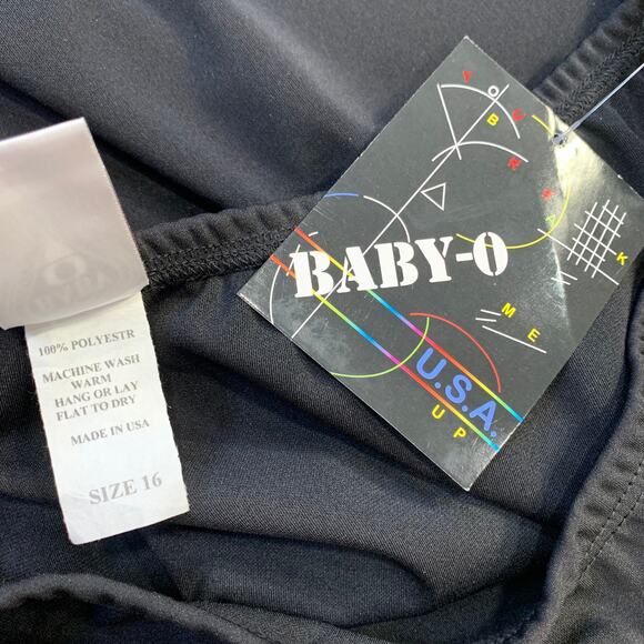 New With Tags Vintage Baby-O A-Line Black Skirt | Women's 16 - Picture 4 of 7